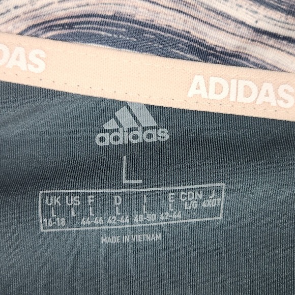 Adidas Top‎ Womens Size Large Ultimate365 Printed Sleeveless Polo SPF50 Golf New - Picture 3 of 10